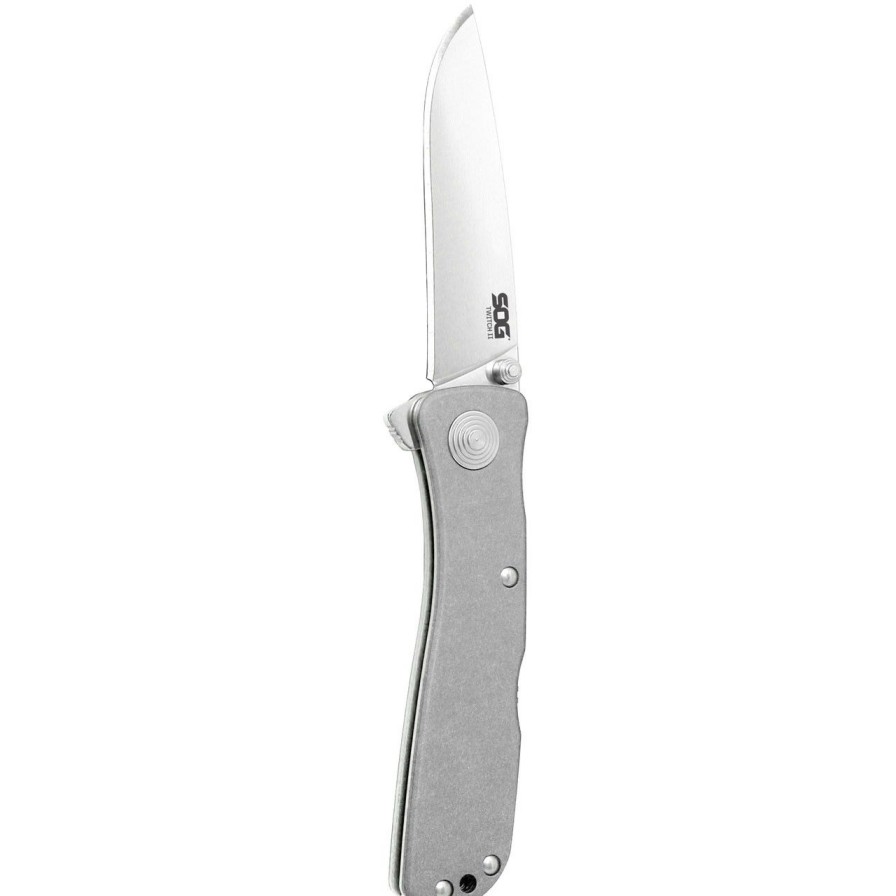 Knives & Tools * | Sog Knives & Tools Sog Knives Twitch Ii Satin Pocket Knife Sog-Twi8-Cp