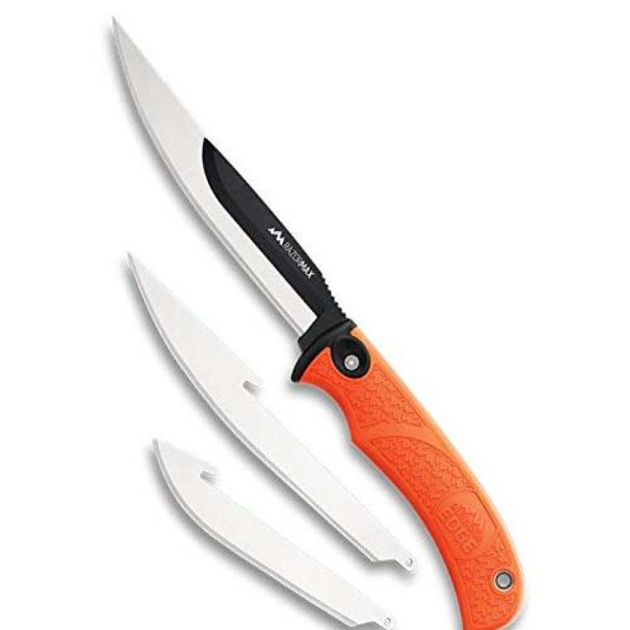 Knives & Tools * | Outdoor Edge Knives Outdoor Edge Razormax Replaceable Fixed Blade Skinning & Boning Hunting Knife With Nylon Sheath Blaze Orange Rmb-20