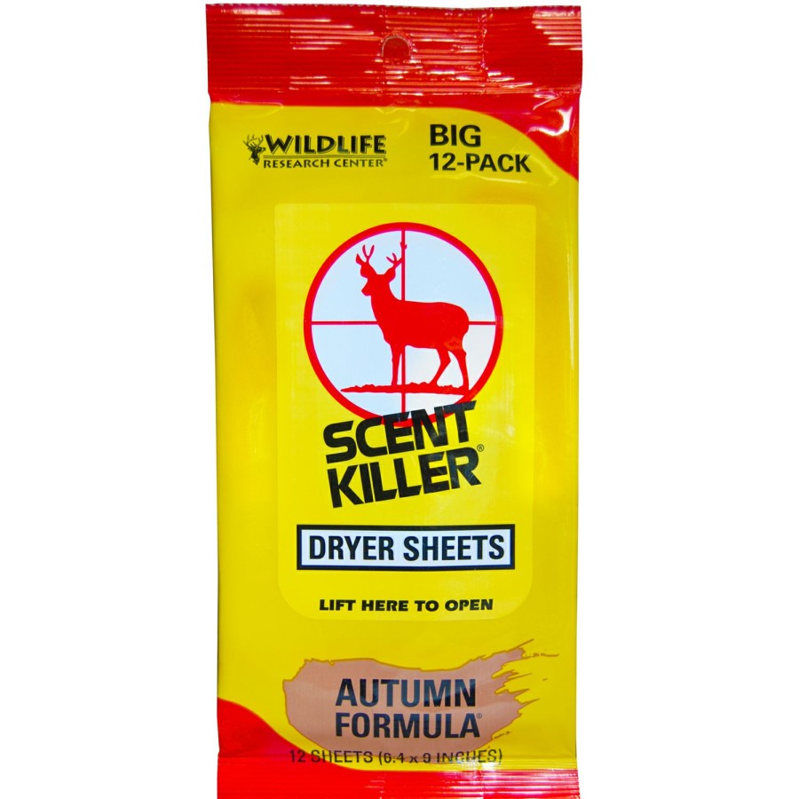 Scents & Scent Eliminators * | Wildlife Research Center Scent Killer Dryer Sheets 12 Count 6.4 X9 Autumn Formula 580