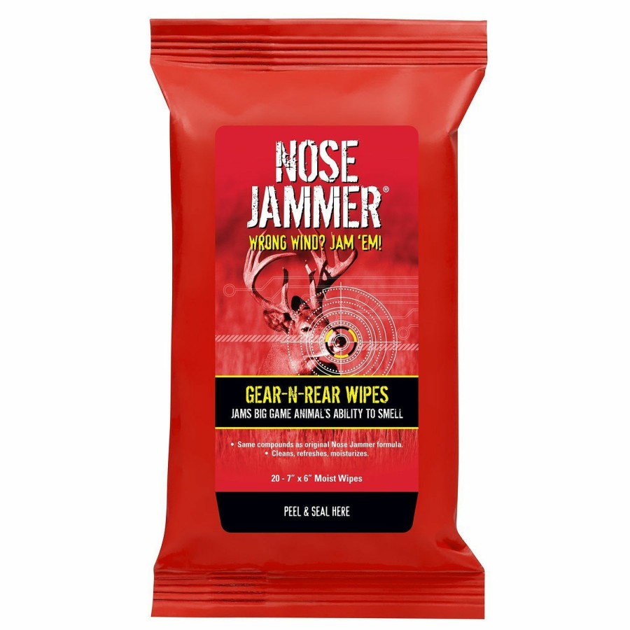 Scents & Scent Eliminators * | Nose Jammer Scent Elimination Gear-N-Rear Field Wipes 3120