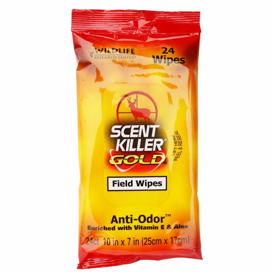 Scents & Scent Eliminators * | Wildlife Research Center Scent Killer Gold Field Wipes 24 Count 10 X7 Anti-Odor 1295