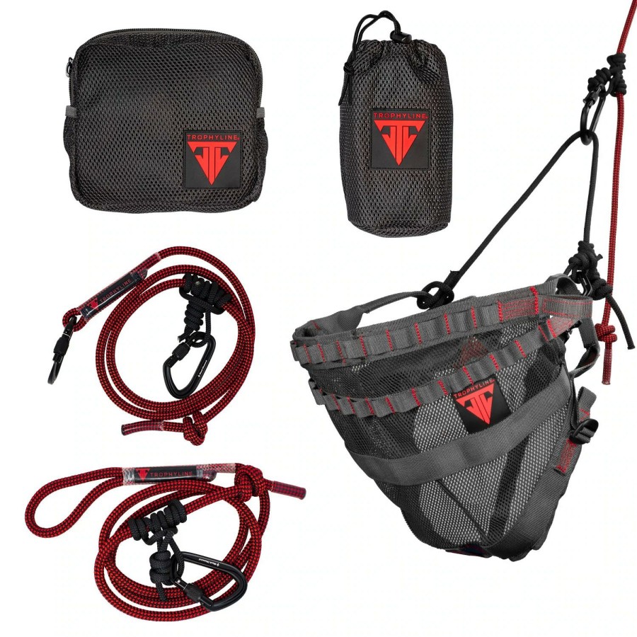 Treestands, Blinds & Accessories * | Trophyline Saddle Trophyline Tree Saddle Covert Lite Saddle Kit Safety Harness L/Xl