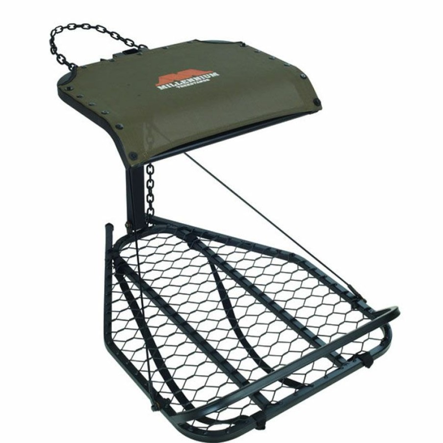 Treestands, Blinds & Accessories * | Millennium Tree Stands Millennium Treestands M25 Steel Hang On W/Footrest Includes Safe-Link 35 Safety Line M-025-Sl