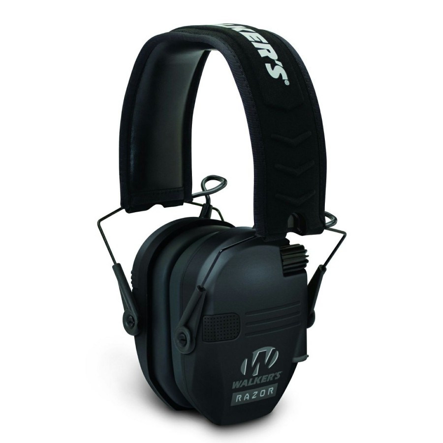 Shooting Supplies * | Walker'S Ear Protection Walker'S Razor Slim Low Profile Electronic Earmuffs Black Gwp-Rsem