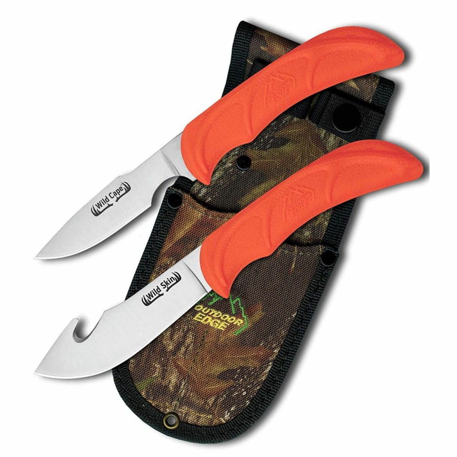 Knives & Tools * | Outdoor Edge Knives Outdoor Edge Wild Pair Skinner-Caper Knife Combo W/Sheath Wr-1C