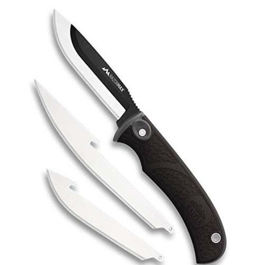 Knives & Tools * | Outdoor Edge Knives Outdoor Edge Razormax Replaceable Fixed Blade Skinning & Boning Hunting Knife With Nylon Sheath Black Rmk-10