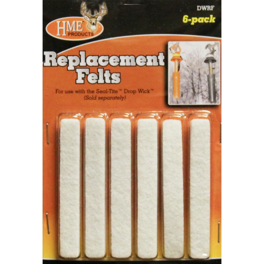 Scents & Scent Eliminators * | Hme Products Scent Dispensers Seal-Tite Drop Wick Replacement Felts 6 Pack Hme-Dwrf