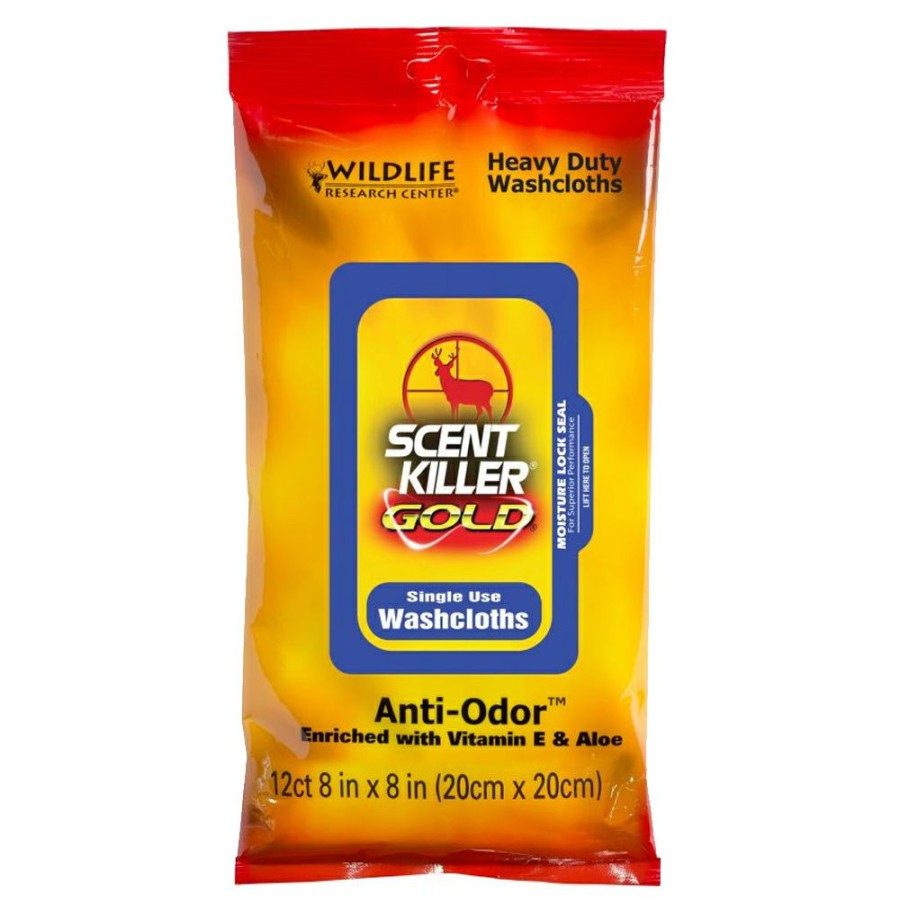 Scents & Scent Eliminators * | Wildlife Research Center Scent Killer Gold Field Heavy Duty Washcloths 12Ct 8 X8 Anti-Odor 1296