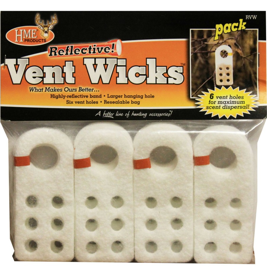 Scents & Scent Eliminators * | Hme Products Scent Dispensers Reflective Vent Wick 4 Pack Hme-Rvw